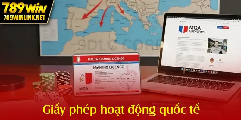 Giấy phép hoạt động quốc tế của 789win